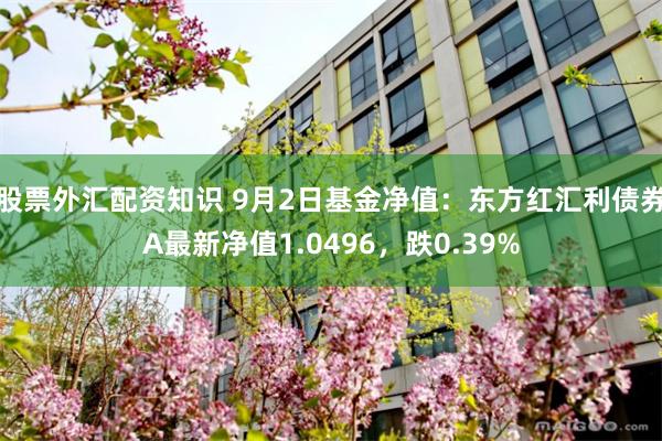 股票外汇配资知识 9月2日基金净值：东方红汇利债券A最新净值1.0496，跌0.39%