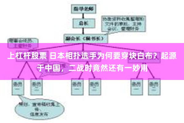 上杠杆股票 日本相扑选手为何要穿块白布？起源于中国，二战时竟然还有一妙用