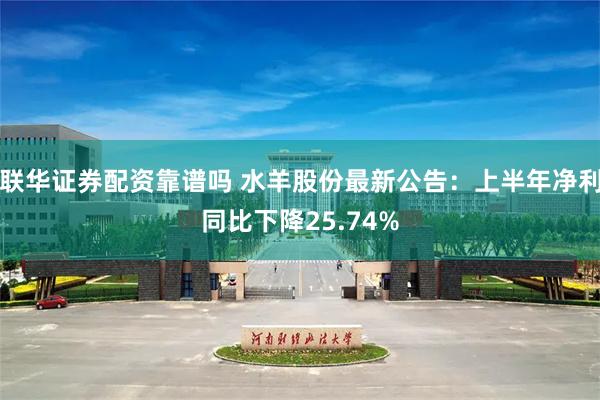 联华证券配资靠谱吗 水羊股份最新公告：上半年净利同比下降25.74%