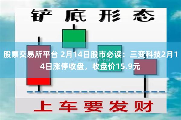 股票交易所平台 2月14日股市必读：三变科技2月14日涨停收盘，收盘价15.9元